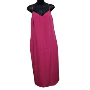 Magnetic Pink Spaghetti Strap Dress Sz Large NWT